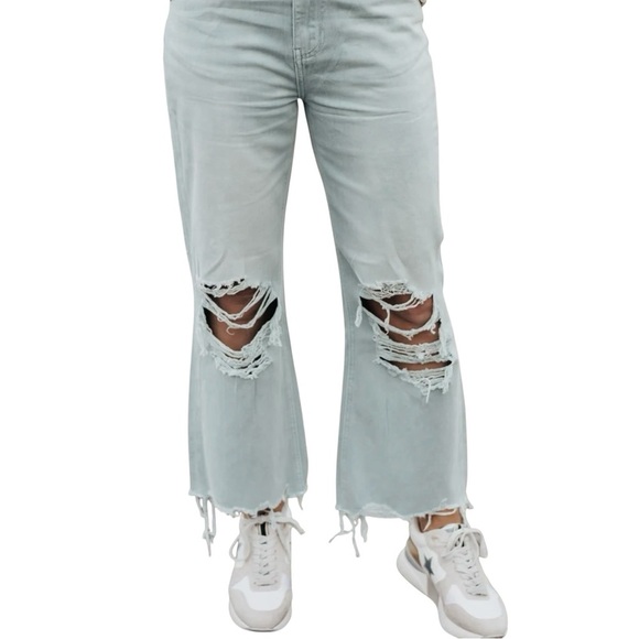 Cropped Distressed jeans size 26 - Picture 1 of 7